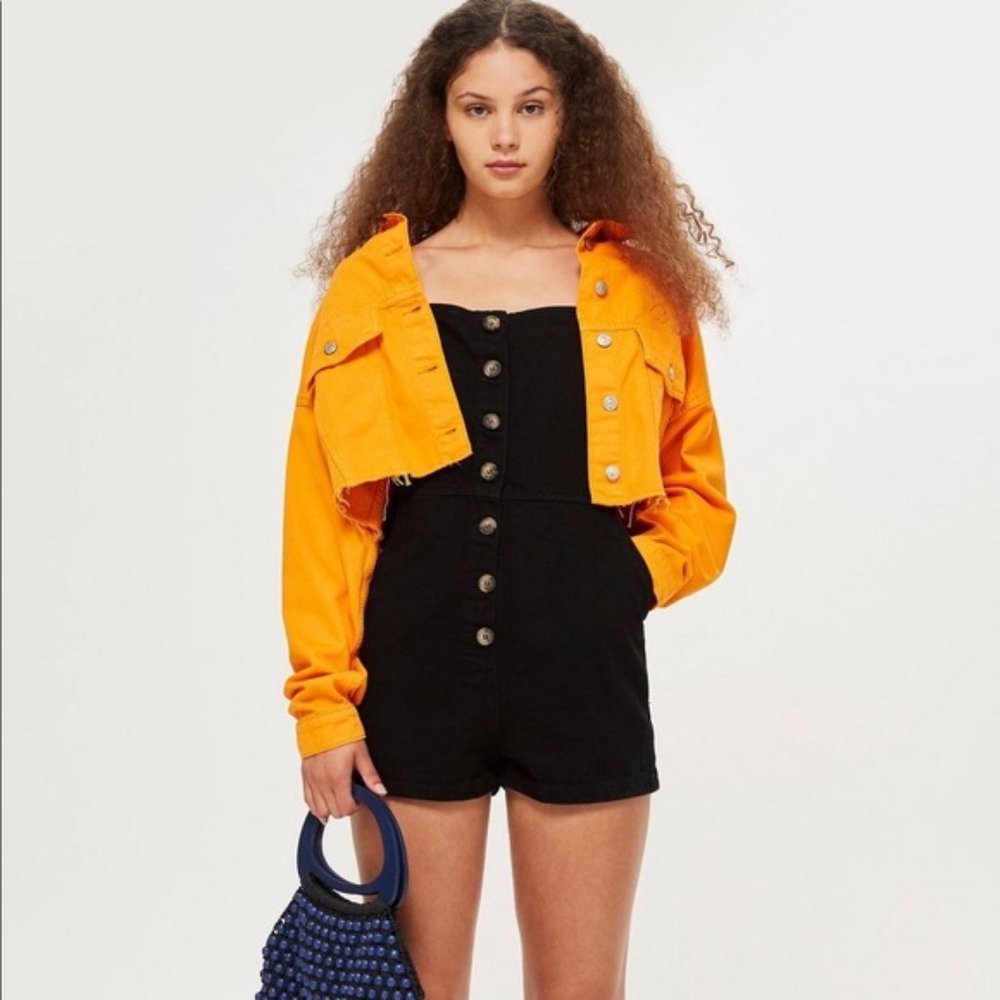 Topshop Denim Jumpsuit Overall